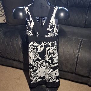 Ruby Rox Black and White Floral Girls Dress